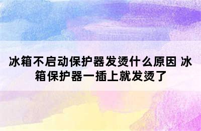 冰箱不启动保护器发烫什么原因 冰箱保护器一插上就发烫了